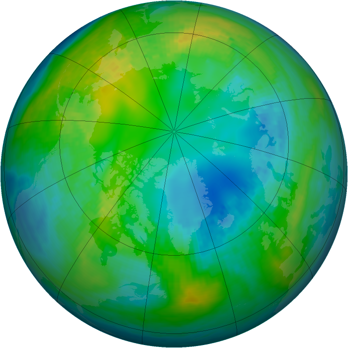 Arctic ozone map for 04 November 1980